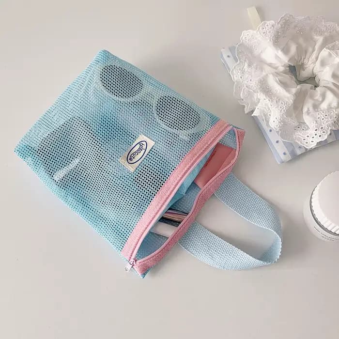 Sac à main en maille, sac de maquillage
