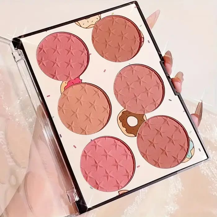 Palette de fards à joues 6 couleurs