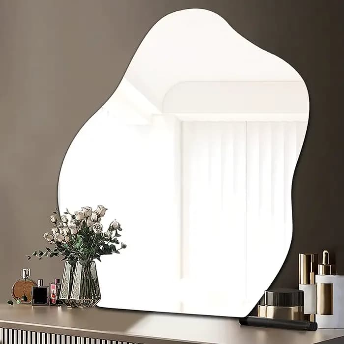 Miroir mural irrégulier auto-adhésif