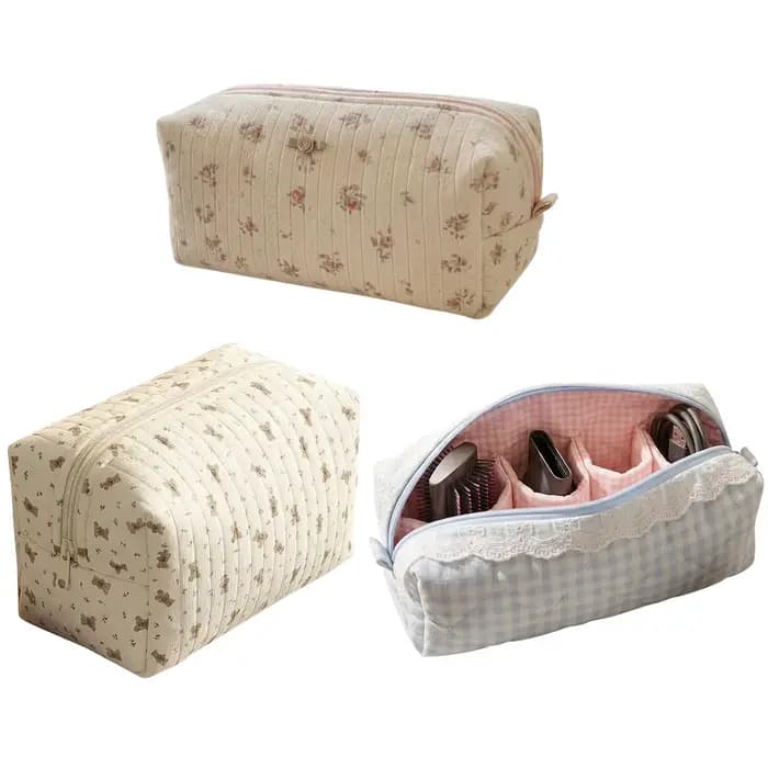 Trousse de toilette de voyage avec fermeture éclair et plusieurs compartiments