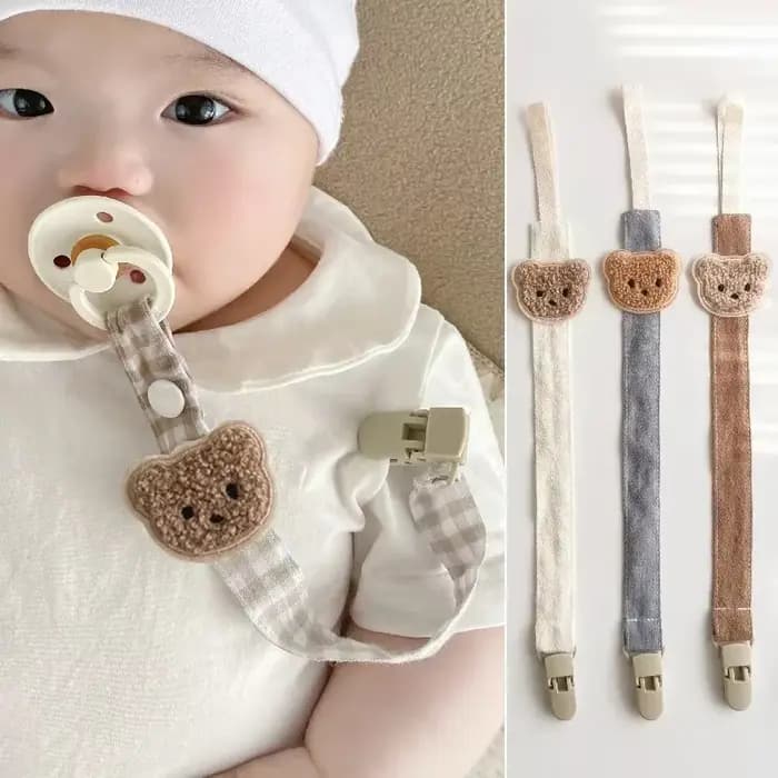 Mignon ours bébé sucette chaîne Clips supports Anti-chute chaîne dessin animé dentition Clips anneau de dentition jouet sucette sucette sangle