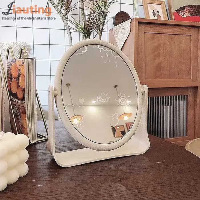 Miroir de maquillage de bureau pliable