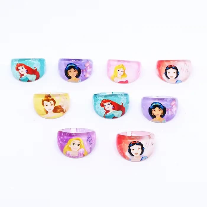 Bagues en acrylique Disney pour enfants, Elsa, Raiponce, Mix Princess, Bijoux de dessin animé pour filles, ixd'anniversaire, Cadeau de Noël, Navire de Noël, 10 pièces, 20 pièces