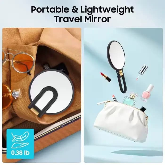 1 miroir de maquillage double face grossissant