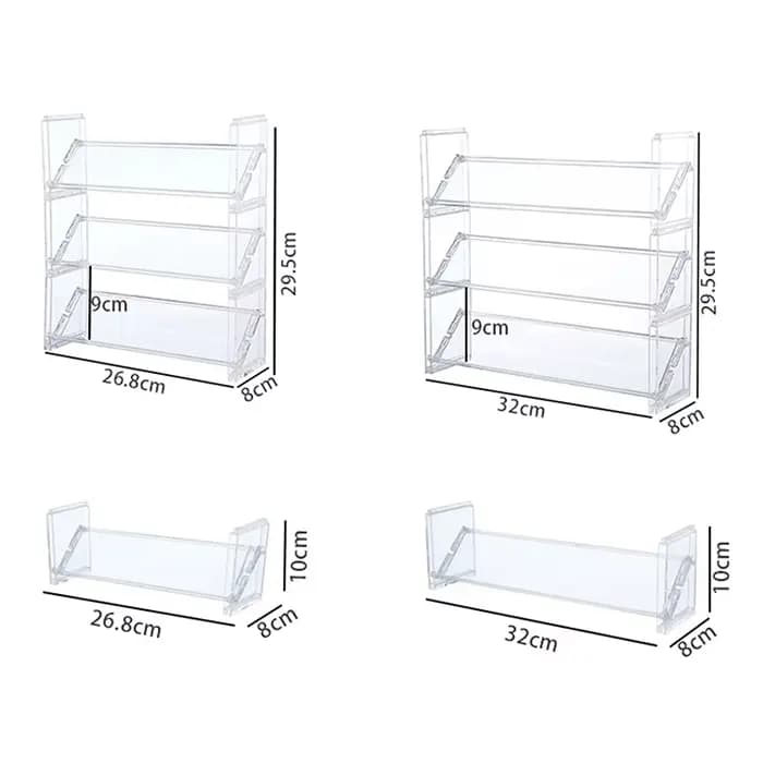 Présentoir de cosmétiques en acrylique à 3 niveaux, plateau de fard à paupières polyvalent, étagère de rangement pour Blush, jouets de bureau créatifs, organisateur d'articles divers