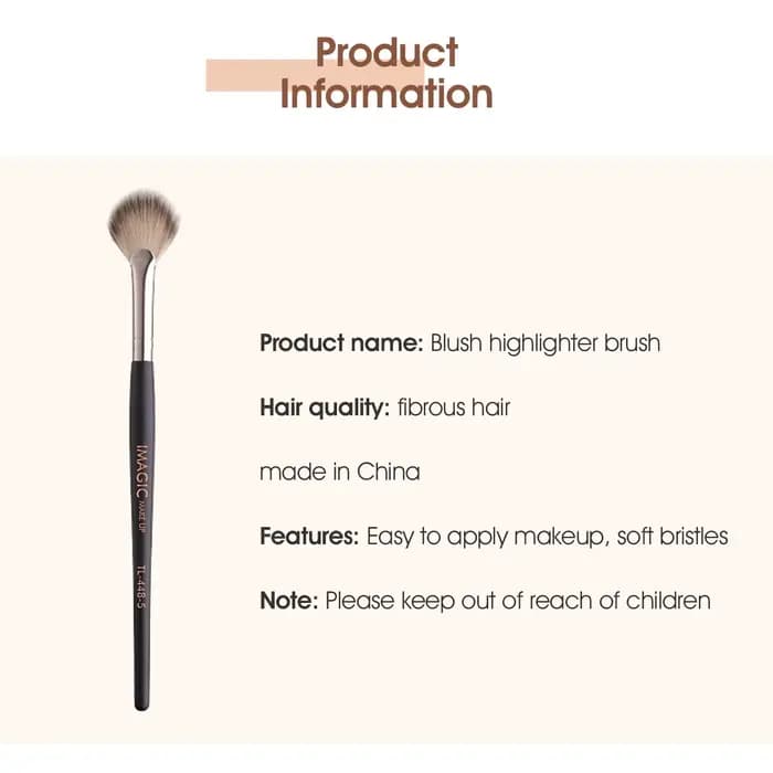 IMAGIC 1Pc mettant en évidence Blush brosse noir unique maquillage du visage doux professionnel de haute qualité multifonction outil de beauté cosmétique