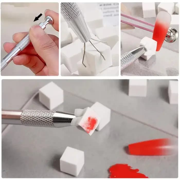 100 pinceaux éponge dégradés pour nail art, pinceau pour vernis gel, poudre pailletée, accessoire de manucure