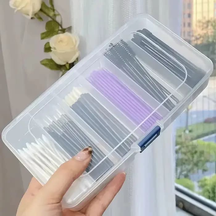 Boîte de Rangement en Plastique Transparente pour Pinces à Cheveux et Bijoux