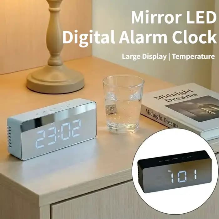 Horloge numérique à LED avec miroir électronique