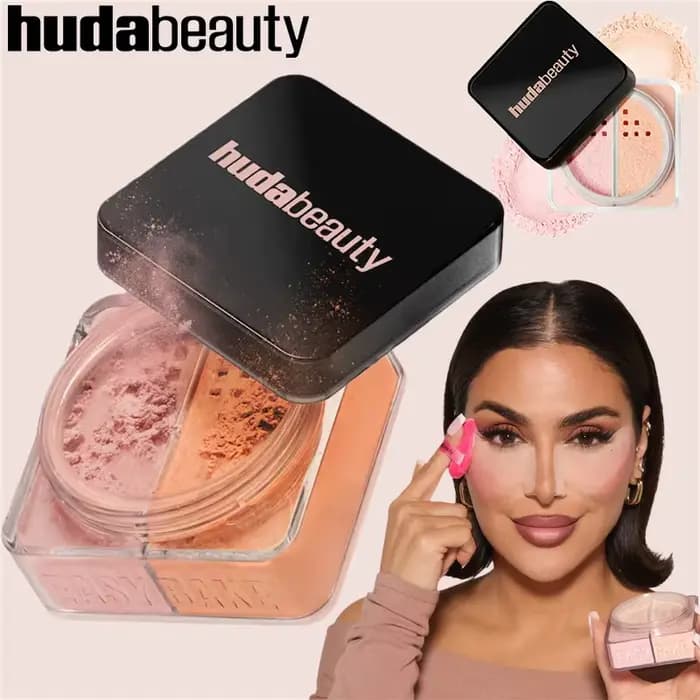 Easy Bake Poudre Libre Éclaircissante et Correctrice Duo Longue Tenue Contrôle du Sébum Maquillage Naturel Éclatant