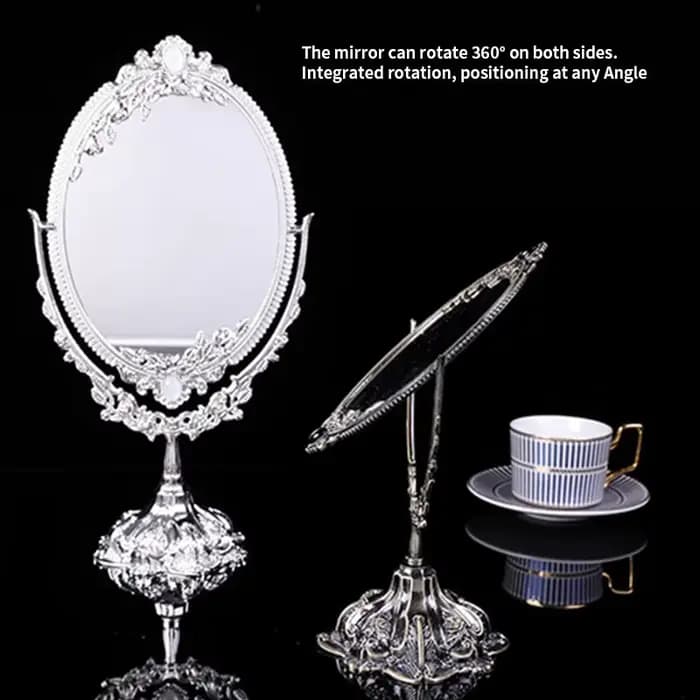 Miroir de maquillage vintage double face