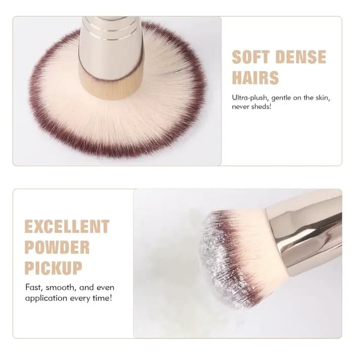 Pinceau à fond de teint double embout pour fard à joues liquide