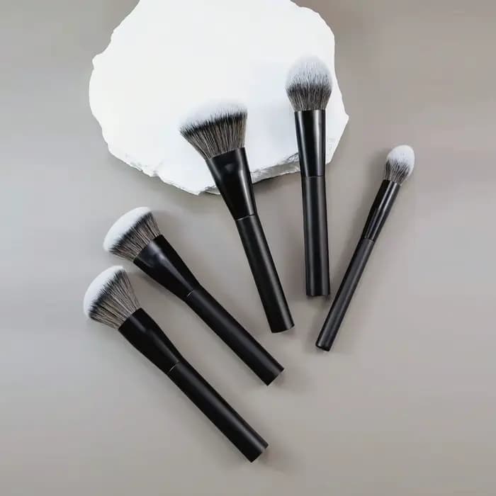 Ensemble de 5 pinceaux de maquillage pour le visage : pinceau pour fond de teint