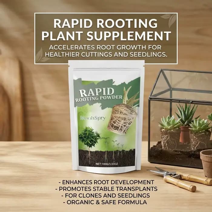 Hormone d'enracinement en poudre à action rapide, stimulateur de racines pour plantes, idéal pour le jardinage domestique, plantes en pot, semis, bio-stimulant organique