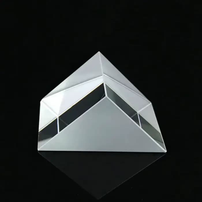Prisme triangulaire optique 10*10*10mm, prismes de réflexion interne à Angle droit, miroir, Surface réfléchissante en aluminium revêtu et noir