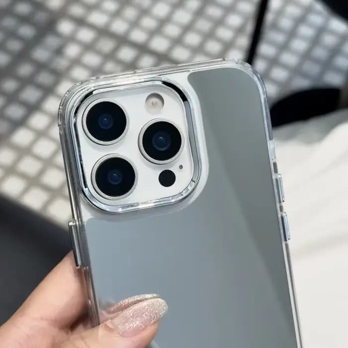 Coque de téléphone Ultra fine avec miroir plaqué, étui rigide en acrylique résistant aux chocs pour iPhone 14 15 16 Pro Max Plus 13 12 11 Pro