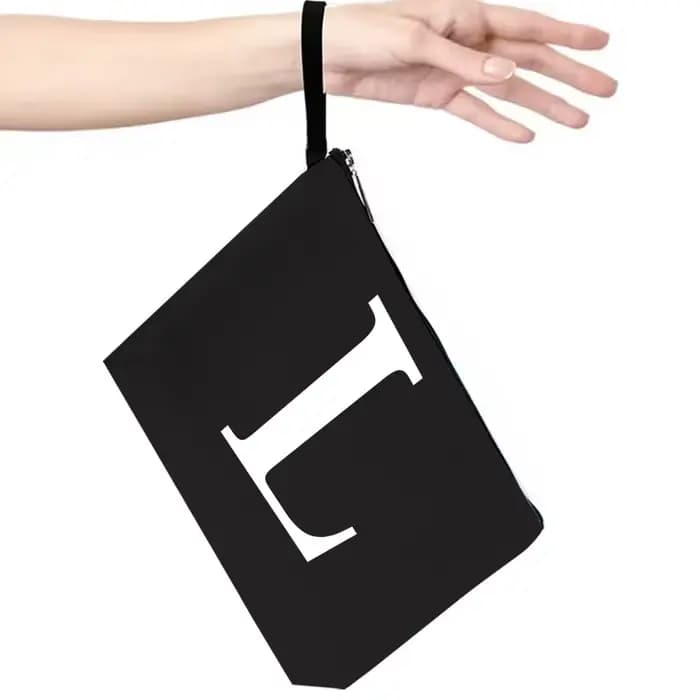 Sac à cosmétiques à motifs de lettres