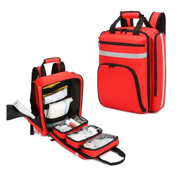 Kits de premiers secours pliables d'urgence, grande capacité, sacs à dos de rangement triés, kits de survie pour le camping en plein air, kits médicaux