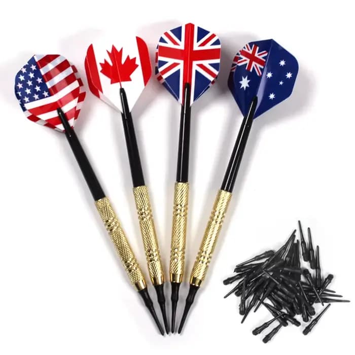 12 pièces/ensemble fléchettes professionnelles 14g sécurité fléchettes à pointe souple 36/100 pointes en plastique 175g accessoires de cible de fléchettes électroniques