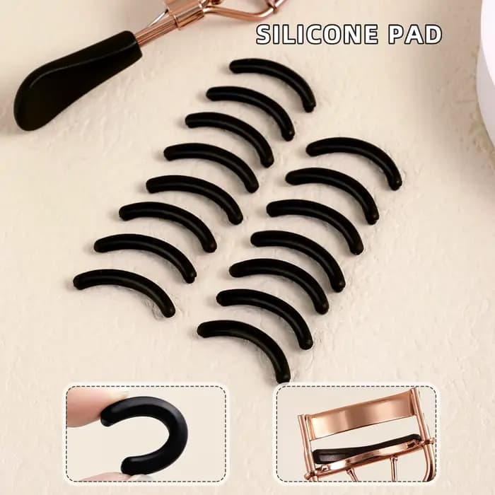 Recourbe-cils portable avec 15 coussinets en silicone