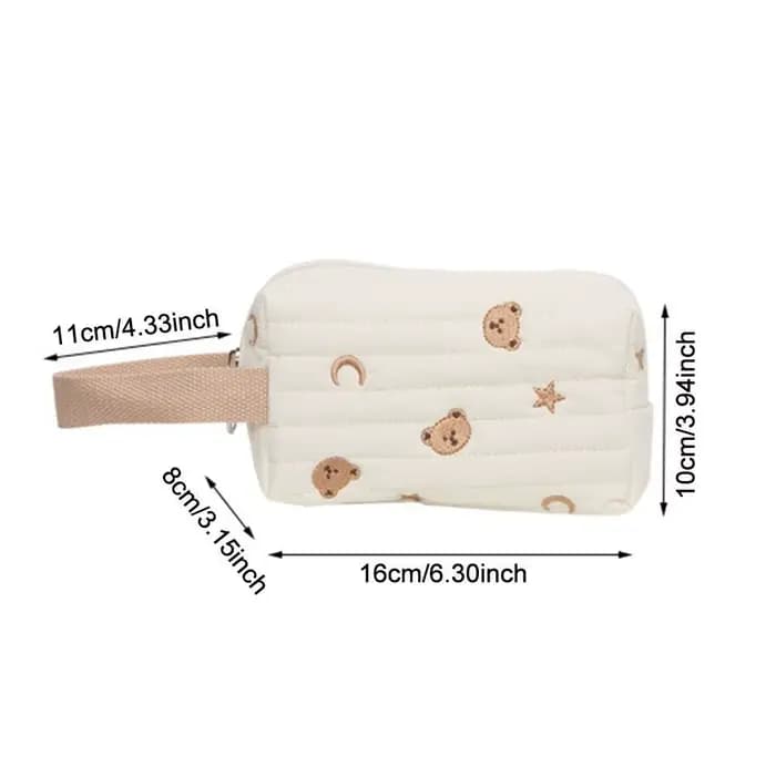 Trousse de toilette mignonne brodée