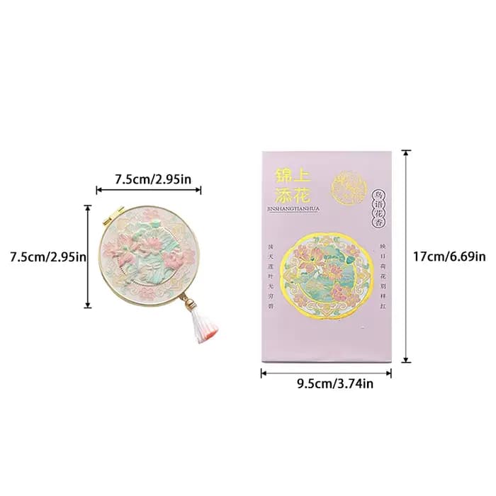 Miroir de maquillage en métal artisanal de Style chinois