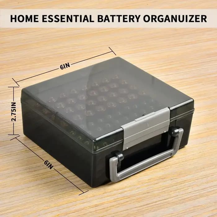 Support d'évaluation de stockage de batterie, boîtier de batterie, conteneur de garage, distributeur d'organisation domestique, peut contenir 72 AA AAA 24.com