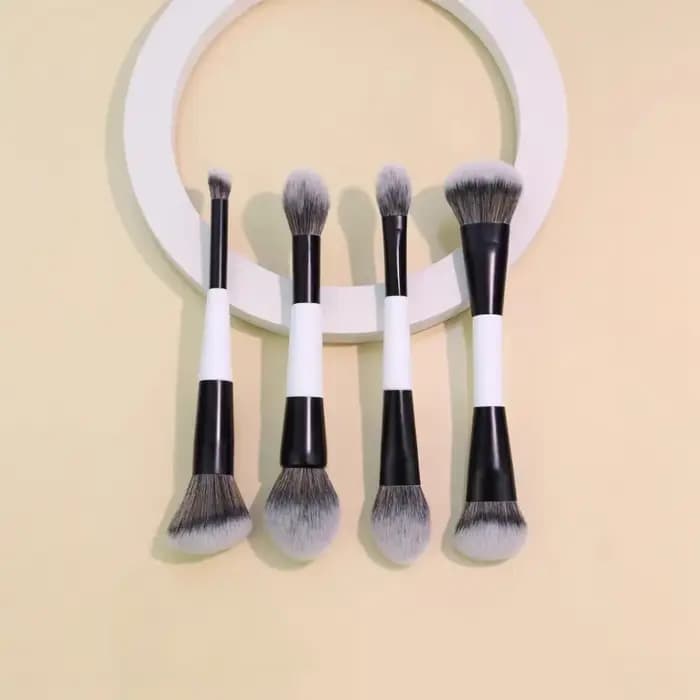 Pinceau pour le visage à double extrémité pour poudre