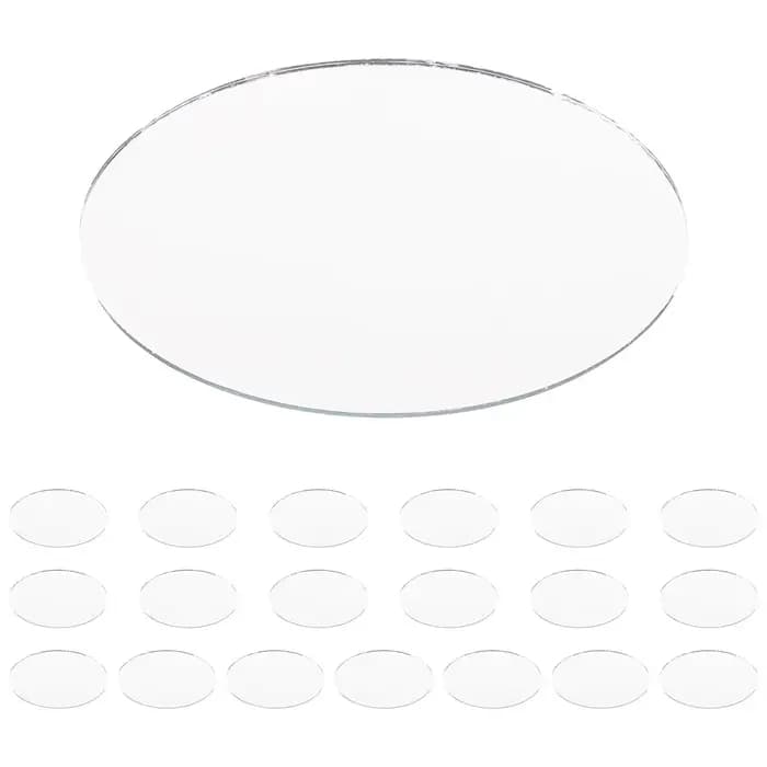 20 lentilles de miroir ovales pour miroir de maquillage DIY