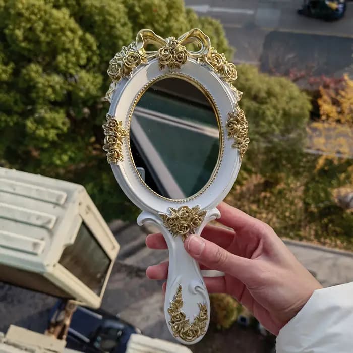 Miroir à main rétro de Style européen