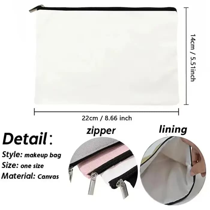 Sac de maquillage à motifs tendance - Pochette multifonctionnelle à fermeture éclair