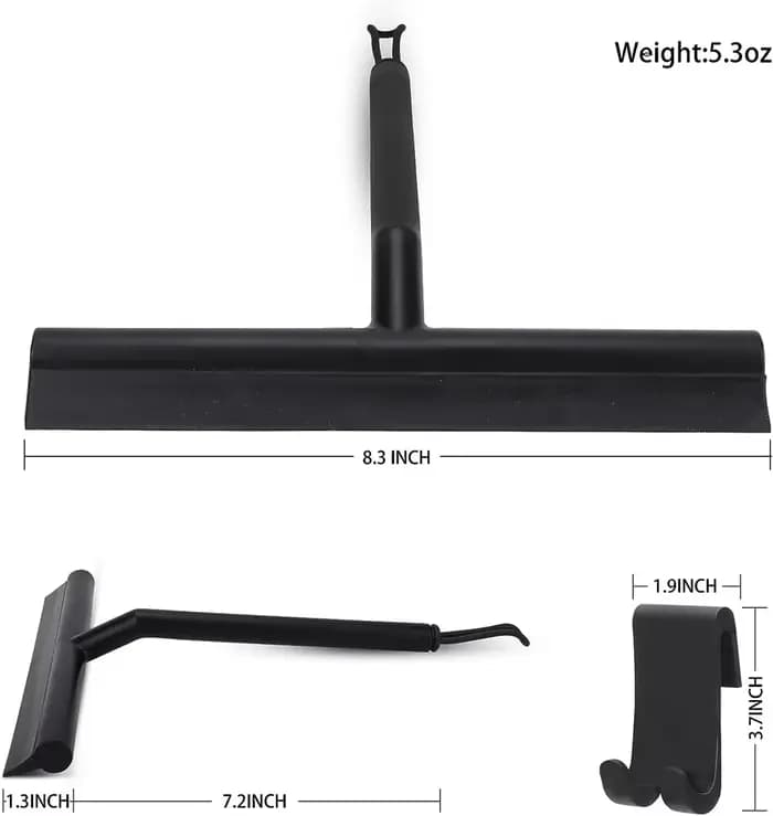 Raclette de douche, essuie-glace en verre, grattoir de douche, nettoyeur avec support en Silicone, grattoir de miroir de salle de bains, nettoyage du verre