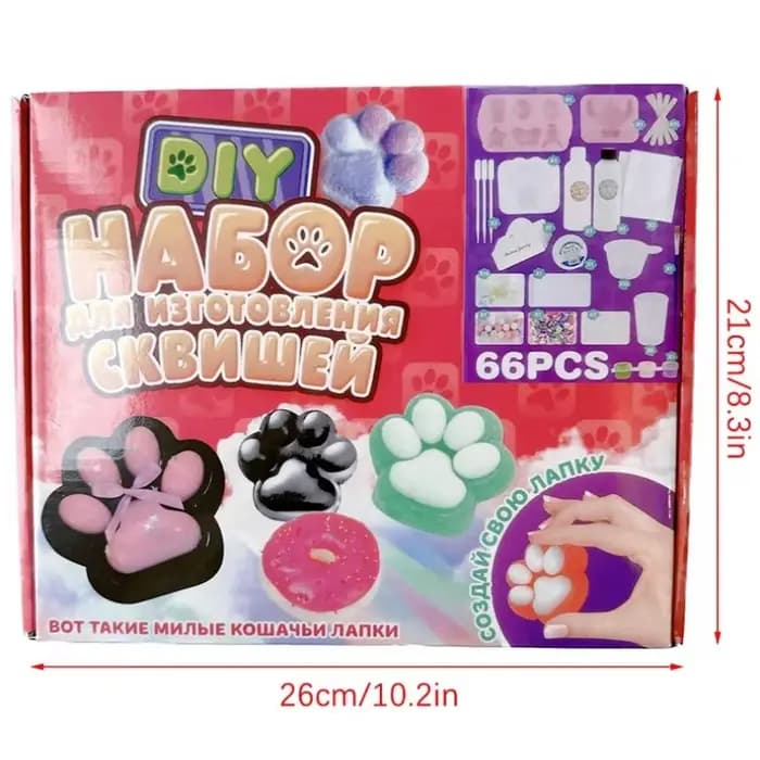 Kit de fabrication de squishies Taba DIY, gel liquide, kit de fabrication de squishies en silicone, parfait pour les squishies Taba Kawaii, griffes de chat, personnages de dessins animés