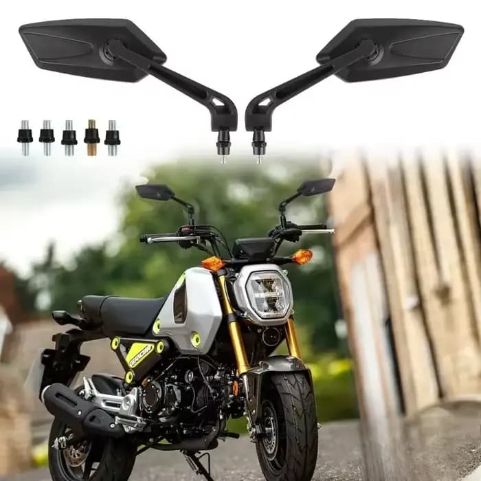 Rétroviseur de guidon de Moto, rétroviseurs d'extrémité de barres de Moto, café Racer, Scooter, 8/10mm, pour Yamaha Suzuki Kawasaki