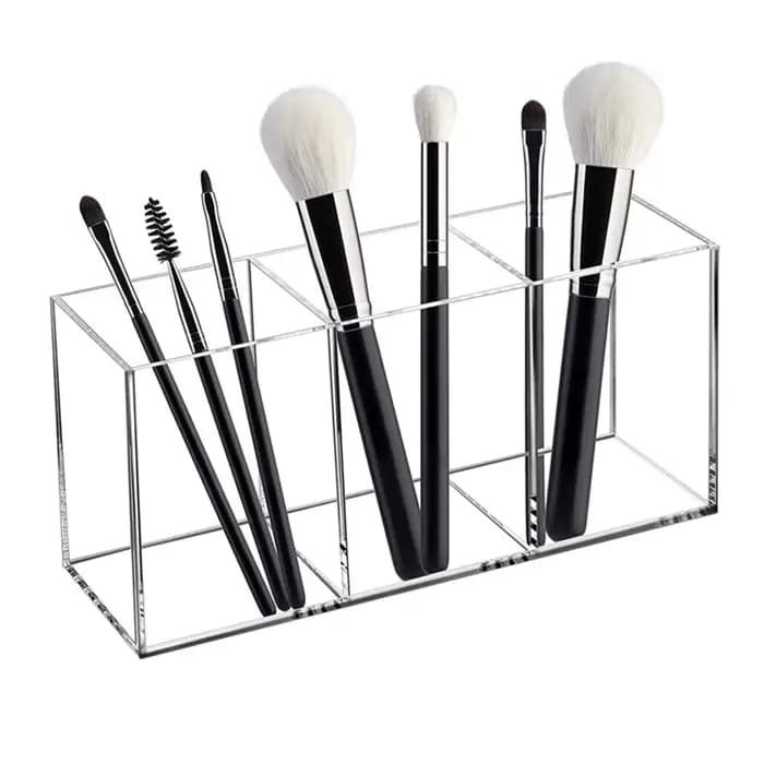 Organisateur de pinceaux de maquillage Transparent