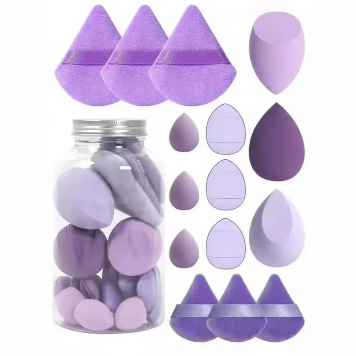 12/15 pièces éponge de maquillage bouffée cosmétique fond de teint éponges mélangeur beauté oeuf poudre bouffées femmes