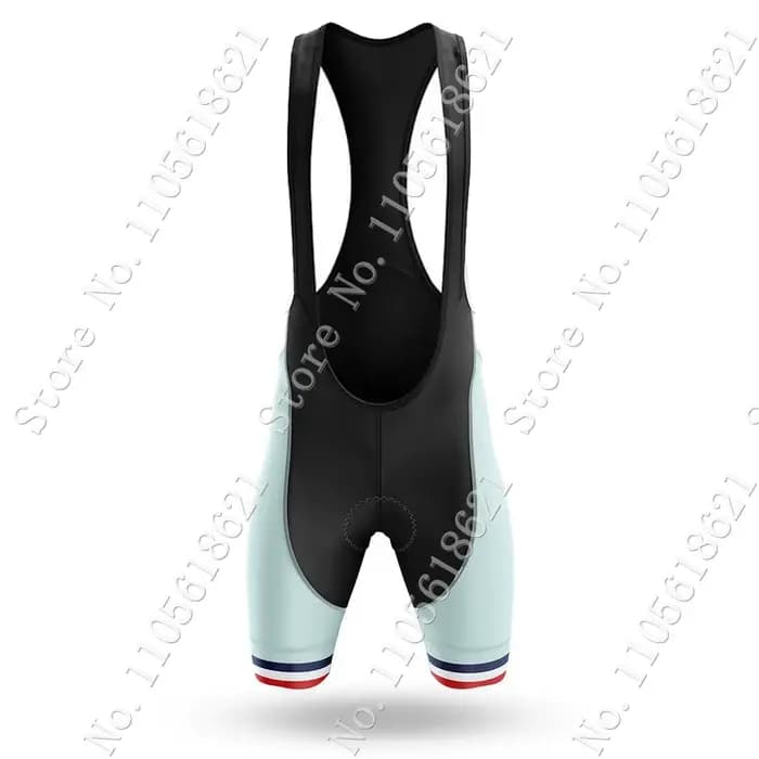 Ensemble Maillot et Cuissard Cyclisme Homme Équipe Nationale de France 2026 Manches Courtes Vêtements Français Vélo de Route VTT