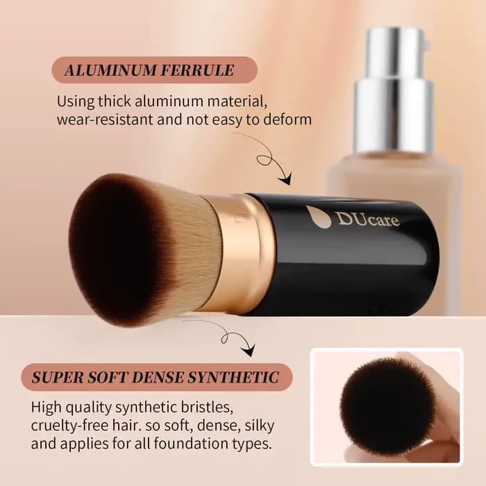 Pinceau de maquillage rétractable DUcare pour fond de teint liquide