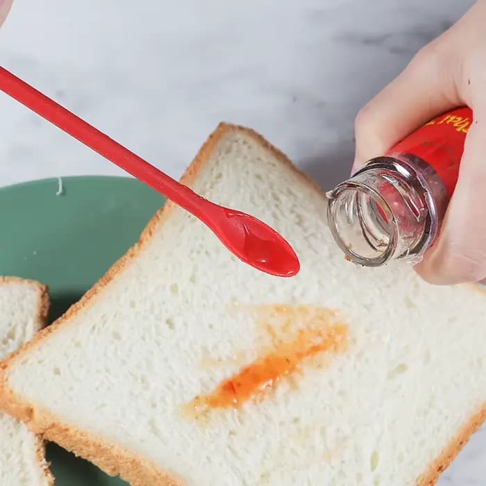 Spatule cosmétiques creuser cuillère Mini Silicone Double tête petit grattoir tranchant beurre confiture grattage