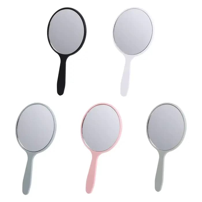 Petit miroir de maquillage portable anti-chute avec poignée
