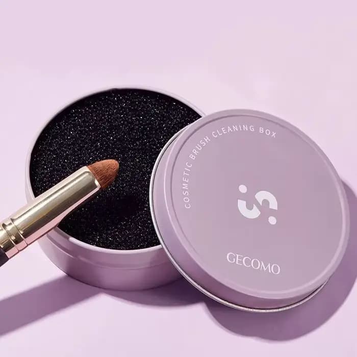 Boîte de nettoyage de pinceaux de maquillage