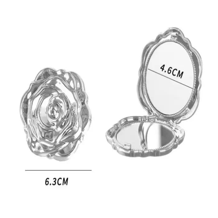 Mini miroir Portable rétro fleur de Rose