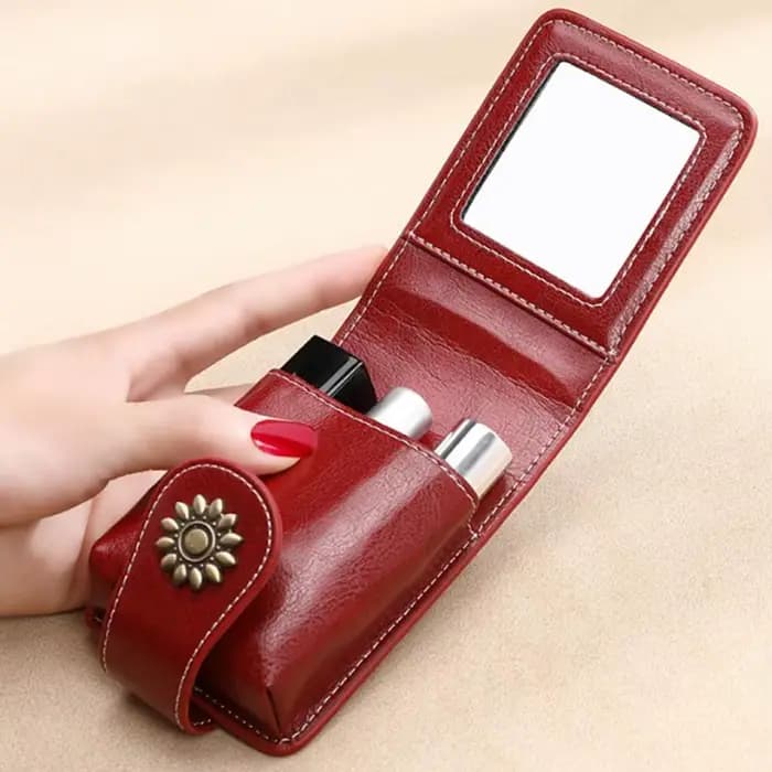 Mini sac à rouge à lèvres avec miroir
