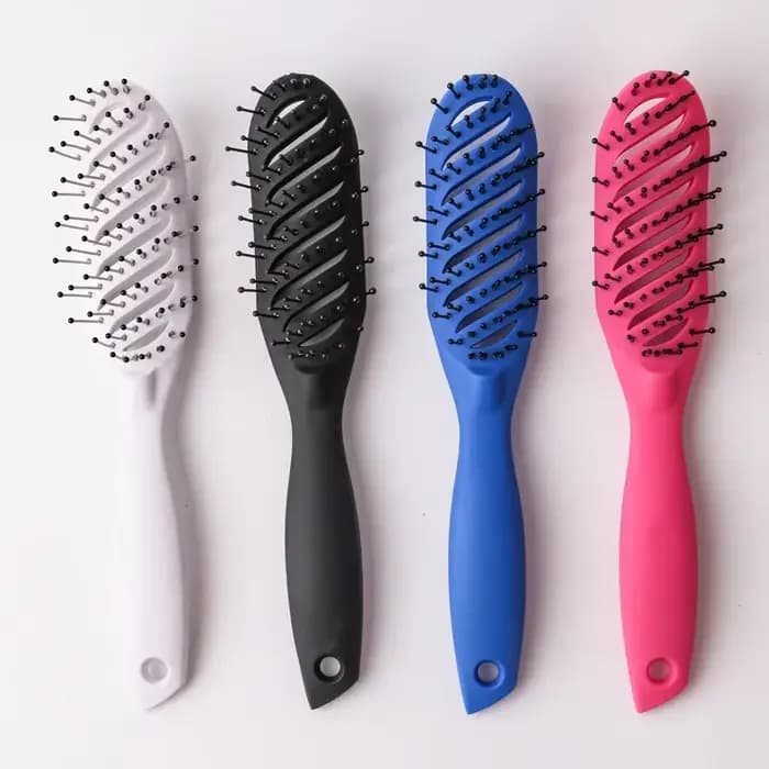 Brosse démêlante 9 rangées pour cheveux raides
