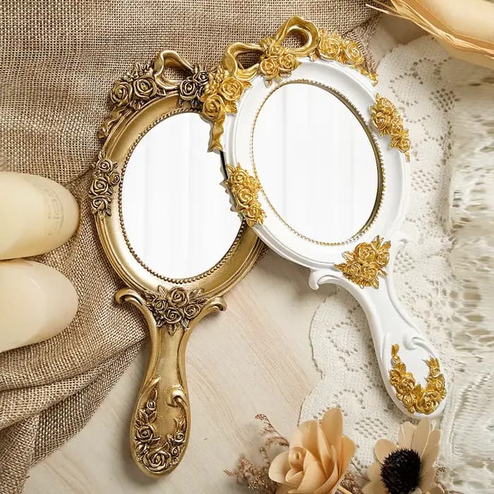 Miroir de maquillage Lolita avec poignée