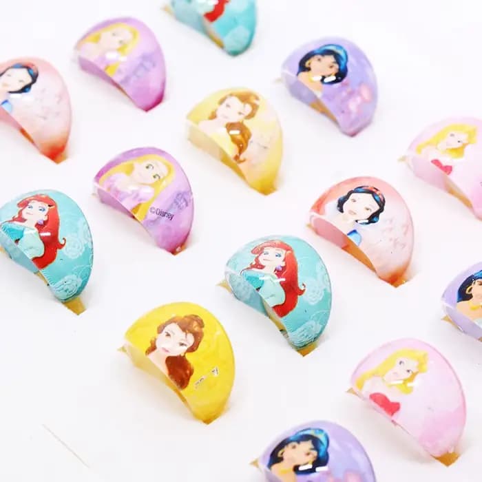 Bagues en acrylique Disney pour enfants, Elsa, Raiponce, Mix Princess, Bijoux de dessin animé pour filles, ixd'anniversaire, Cadeau de Noël, Navire de Noël, 10 pièces, 20 pièces