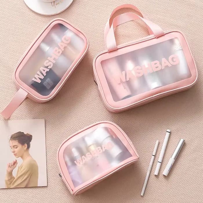 Nouveau ensemble de trousse de maquillage transparente