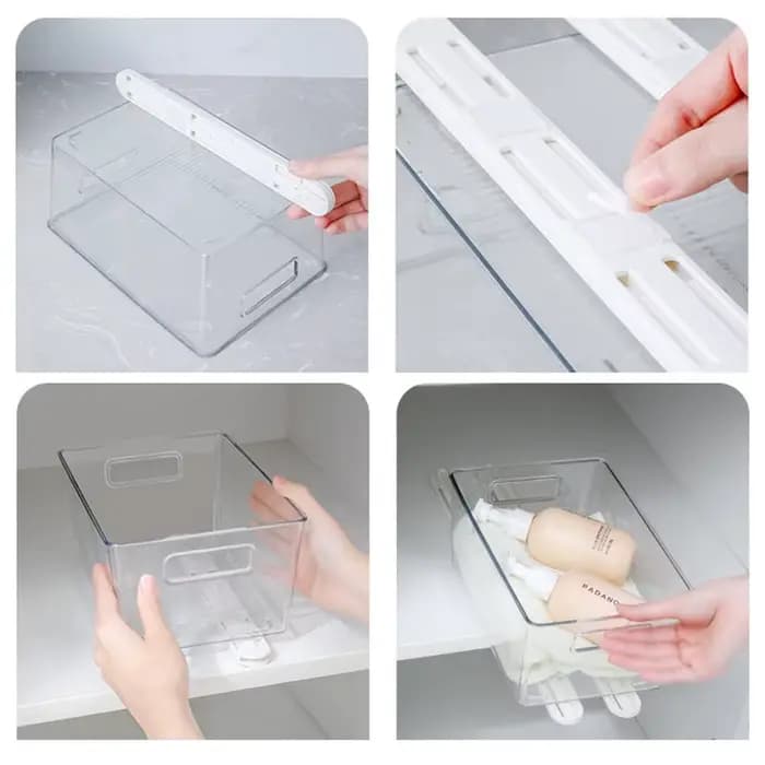 Glissières Blanches pour Placard de Cuisine et Chambre à Coucher, R64.Bin, 2 Pièces/Ensemble