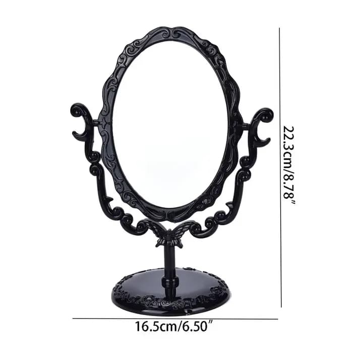 Miroir de maquillage rotatif haute définition avec support en forme de rose