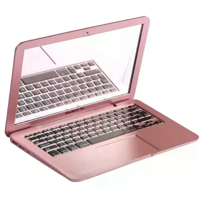 Mini miroir de maquillage de poche en forme d'ordinateur portable pour fille